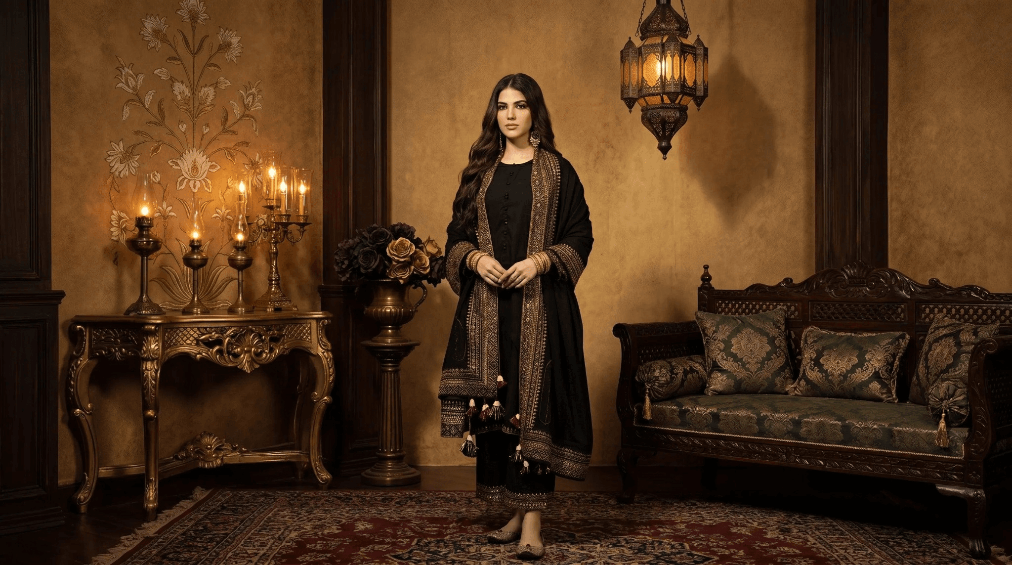 Elegant ladies fashion and unstitched fabrics