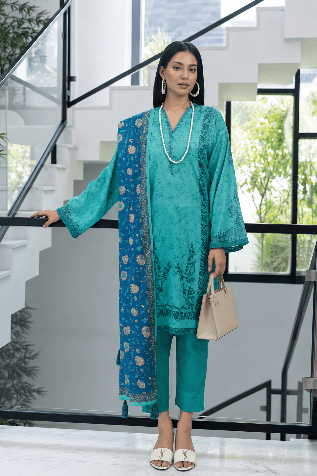 Ocean Breeze – 3 Piece Unstitched Printed Lawn Suit